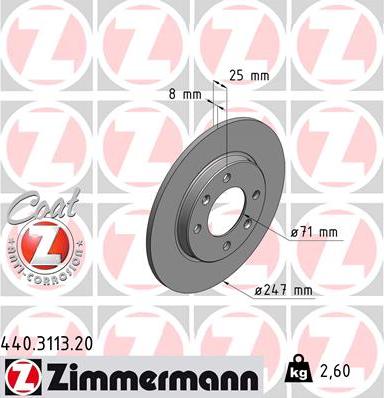 Zimmermann 440.3113.20 - Disc frana parts5.com