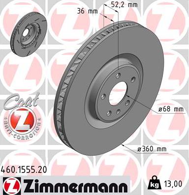 Zimmermann 460.1555.20 - Disc frana parts5.com