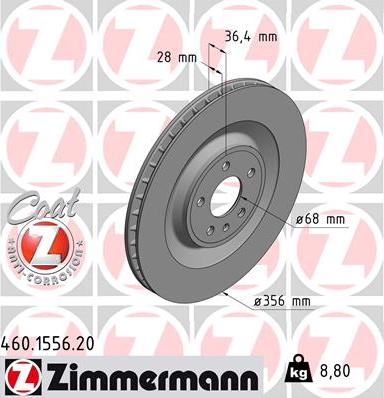 Zimmermann 460.1556.20 - Disc frana parts5.com