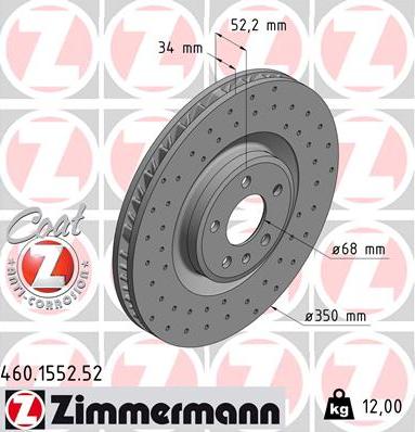 Zimmermann 460.1552.52 - Disc frana parts5.com