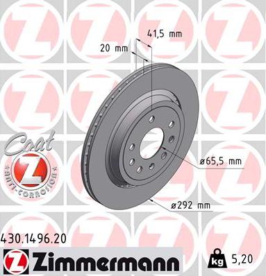 Zimmermann 430.1496.20 - Disc frana parts5.com