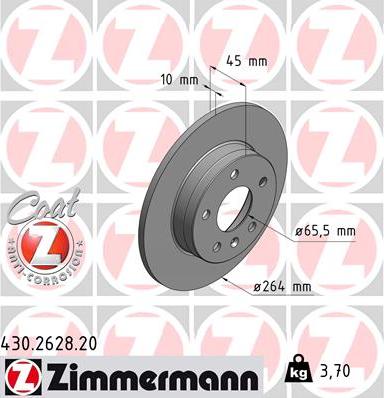 Zimmermann 430.2628.20 - Disc frana parts5.com