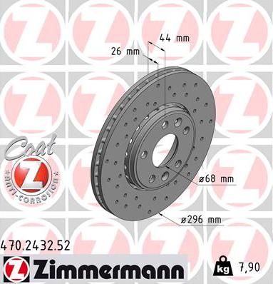 Zimmermann 470.2432.52 - Fren diski parts5.com