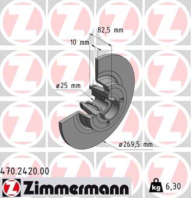 Zimmermann 470.2420.00 - Δισκόπλακα parts5.com