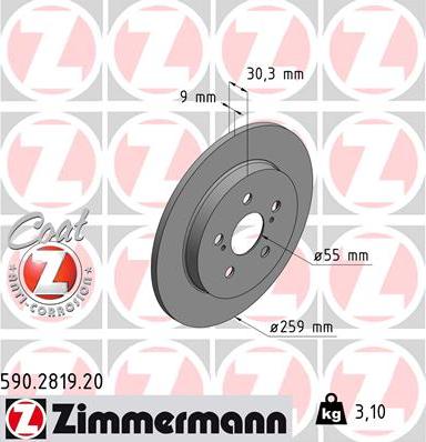 Zimmermann 590.2819.20 - Disc frana parts5.com