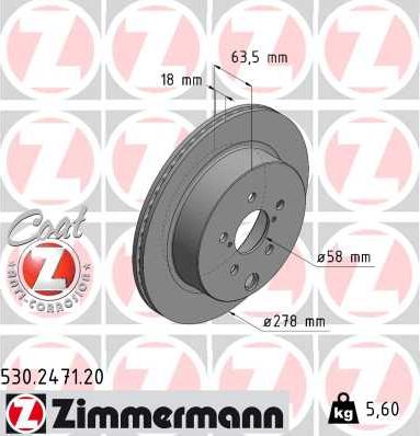 Zimmermann 530.2471.20 - Disc frana parts5.com