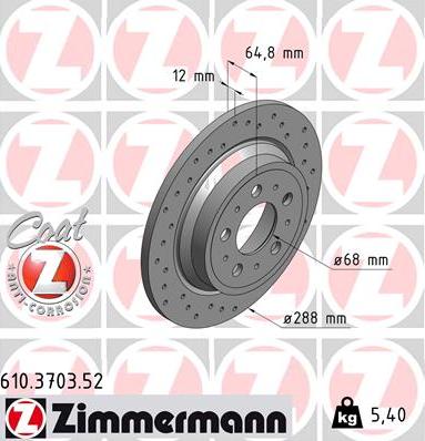 Zimmermann 610.3703.52 - Piduriketas parts5.com