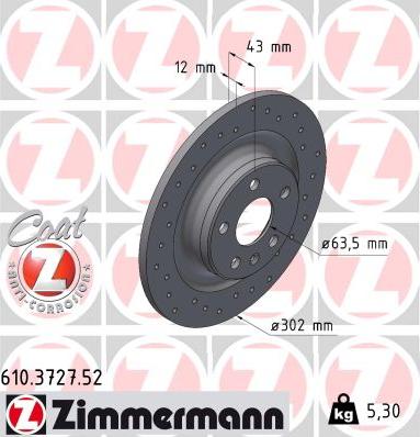 Zimmermann 610.3727.52 - Disc frana parts5.com