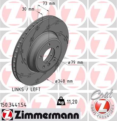 Zimmermann 150.3441.54 - Disc frana parts5.com