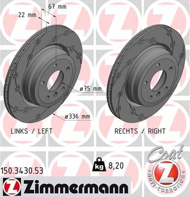 Zimmermann 150.3430.53 - Disc frana parts5.com