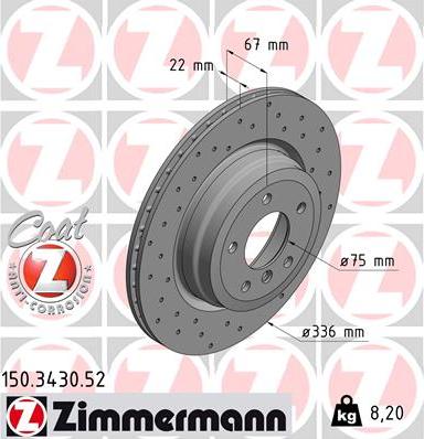 Zimmermann 150.3430.52 - Disc frana parts5.com