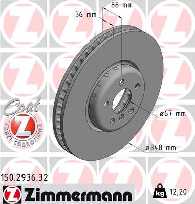 Zimmermann 150.2936.32 - Disc frana parts5.com