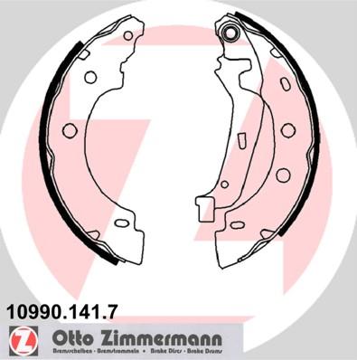 Zimmermann 10990.141.7 - Σετ σιαγόνων φρένων parts5.com