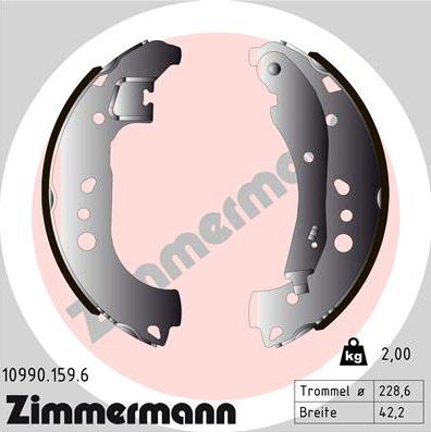 Zimmermann 10990.159.6 - Komplet kočnih čeljusti parts5.com