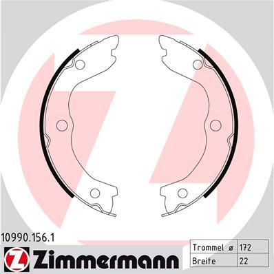 Zimmermann 10990.156.1 - Zestaw szczęk hamulcowych, hamulec postojowy parts5.com