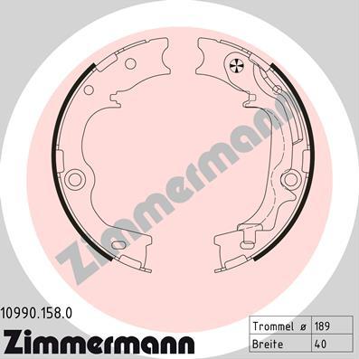 Zimmermann 10990.158.0 - Set saboti frana, frana de mana parts5.com