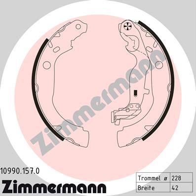 Zimmermann 10990.157.0 - Juego de zapatas de frenos parts5.com