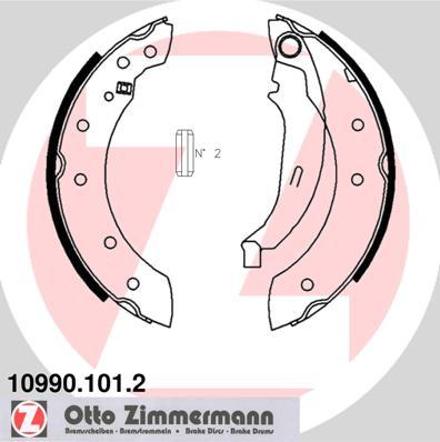 Zimmermann 10990.101.2 - Zestaw szczęk hamulcowych parts5.com