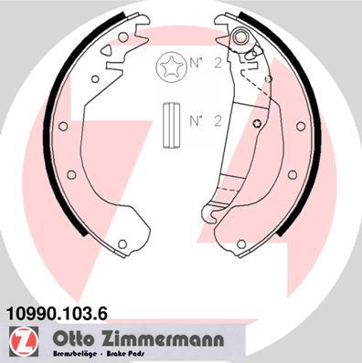 Zimmermann 10990.103.6 - Zestaw szczęk hamulcowych parts5.com