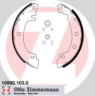 Zimmermann 10990.103.0 - Sada brzdových čeľustí parts5.com