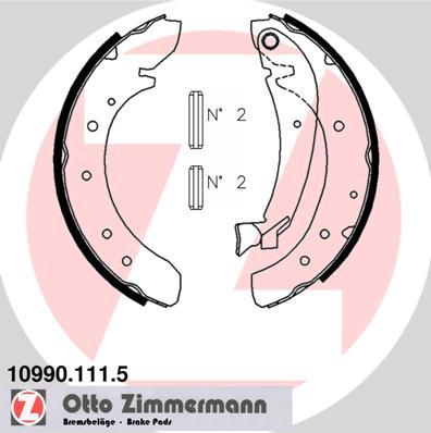 Zimmermann 10990.111.5 - Fren pabuç takımı parts5.com