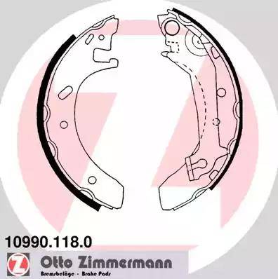 Zimmermann 10990.118.0 - Set saboti frana parts5.com