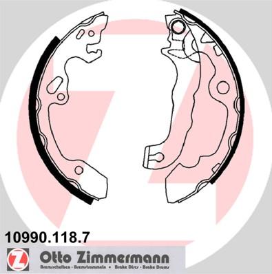 Zimmermann 10990.118.7 - Brake Shoe Set parts5.com