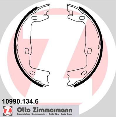 Zimmermann 10990.134.6 - Brake Shoe Set, parking brake parts5.com