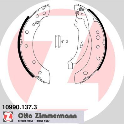 Zimmermann 10990.137.3 - Brake Shoe Set, parking brake parts5.com