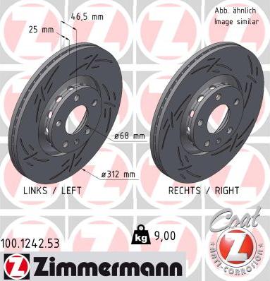 Zimmermann 100.1242.53 - Disc frana parts5.com