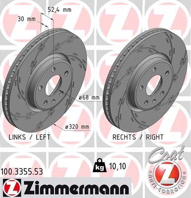 Zimmermann 100.3355.53 - Disc frana parts5.com