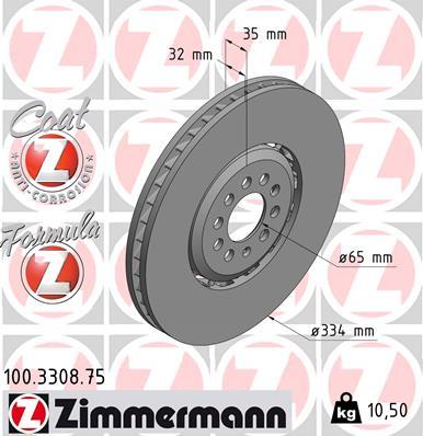 Zimmermann 100.3308.75 - Disc frana parts5.com