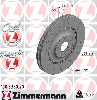 Zimmermann 100.3380.70 - Disc frana parts5.com