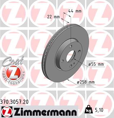 Zimmermann 370.3057.20 - Disc frana parts5.com