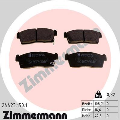 Zimmermann 24423.150.1 - Set placute frana,frana disc parts5.com