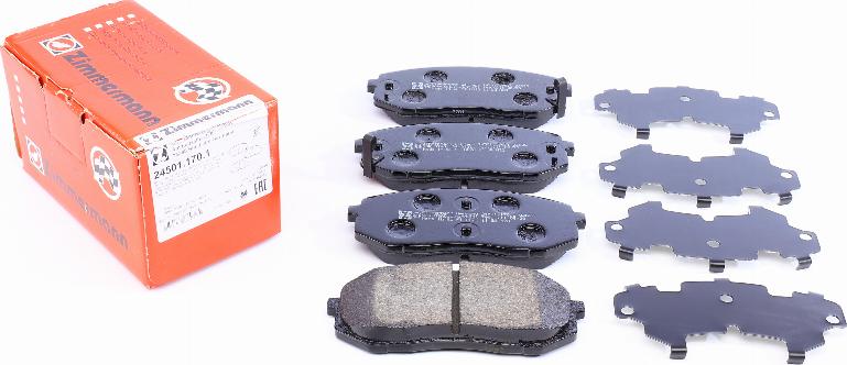 Zimmermann 24501.170.1 - Sada brzdových destiček, kotoučová brzda parts5.com