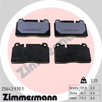 Zimmermann 25643.970.1 - Set placute frana,frana disc parts5.com