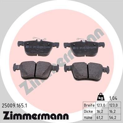 Zimmermann 25009.165.1 - Jarrupala, levyjarru parts5.com