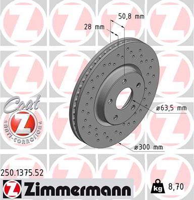 Zimmermann 250.1375.52 - Disc frana parts5.com