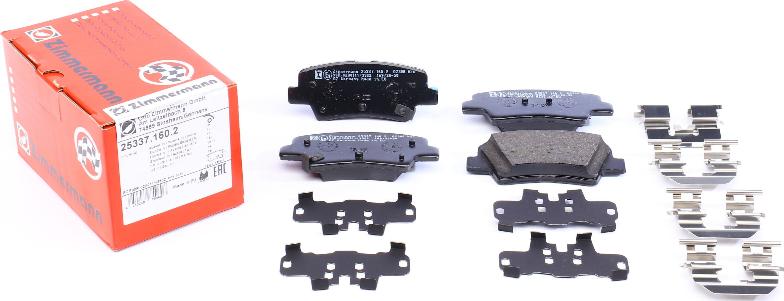 Zimmermann 25337.160.2 - Sada brzdových destiček, kotoučová brzda parts5.com