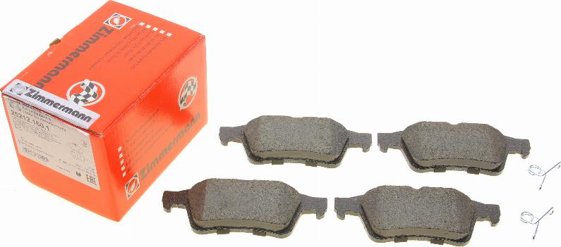 Zimmermann 25212.160.1 - Sada brzdových destiček, kotoučová brzda parts5.com