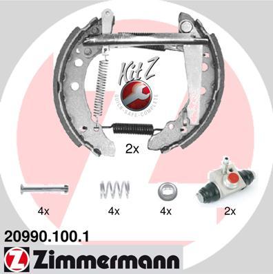 Zimmermann 20990.100.1 - Σετ σιαγόνων φρένων parts5.com