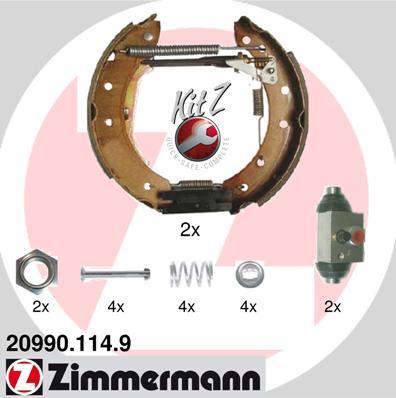 Zimmermann 20990.114.9 - Juego de zapatas de frenos parts5.com