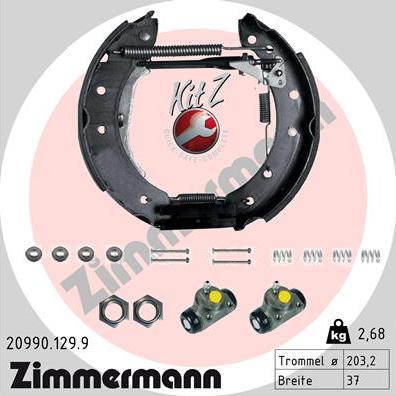 Zimmermann 20990.129.9 - Piduriklotside komplekt parts5.com