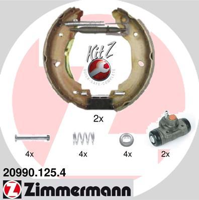 Zimmermann 20990.125.4 - Jeu de mâchoires de frein parts5.com