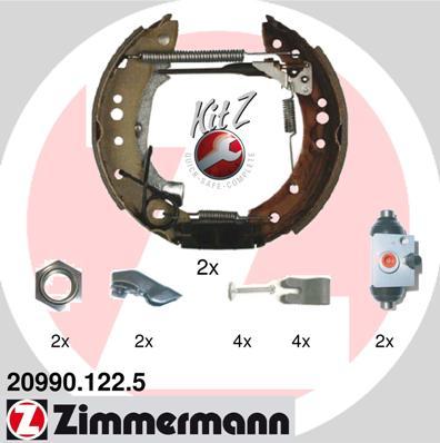 Zimmermann 20990.122.5 - Juego de zapatas de frenos parts5.com