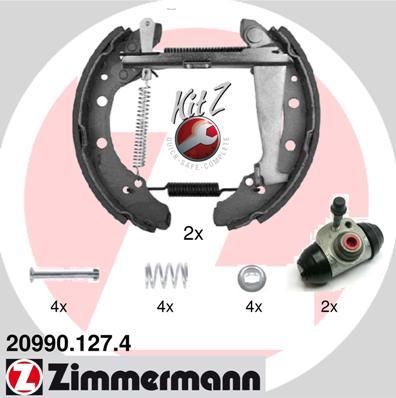 Zimmermann 20990.127.4 - Garnitura zavorne celjusti parts5.com