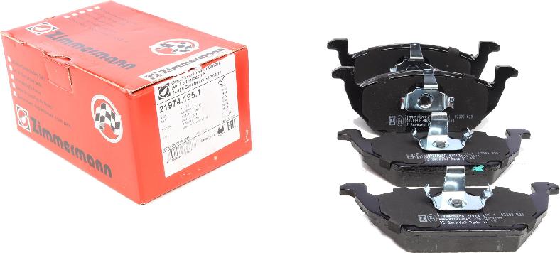 Zimmermann 21974.195.1 - Brake Pad Set, disc brake parts5.com