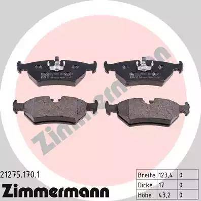 Zimmermann 21275.170.1 - Piduriklotsi komplekt,ketaspidur parts5.com