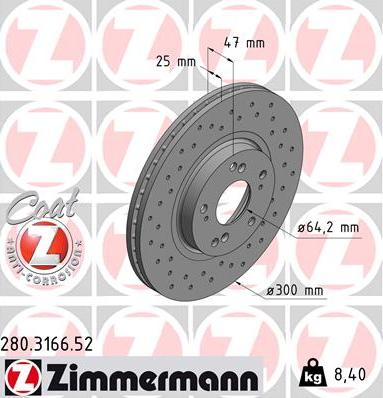 Zimmermann 280.3166.52 - Disc frana parts5.com